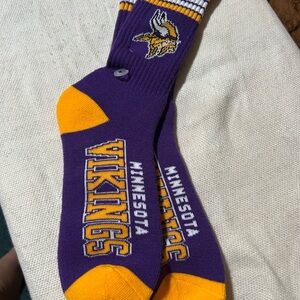Minnesota Vikings Purple and Gold Crew Socks